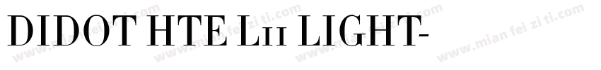 DIDOT HTE L11 LIGHT字体转换